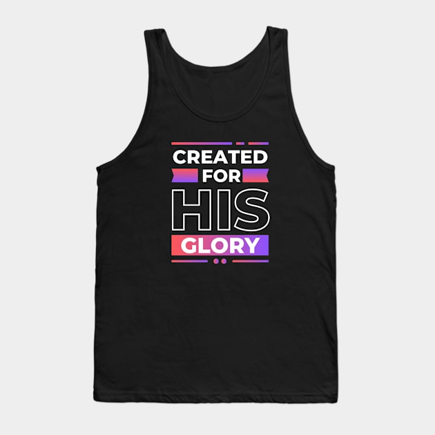 Created for his glory | Christian Tank Top by All Things Gospel